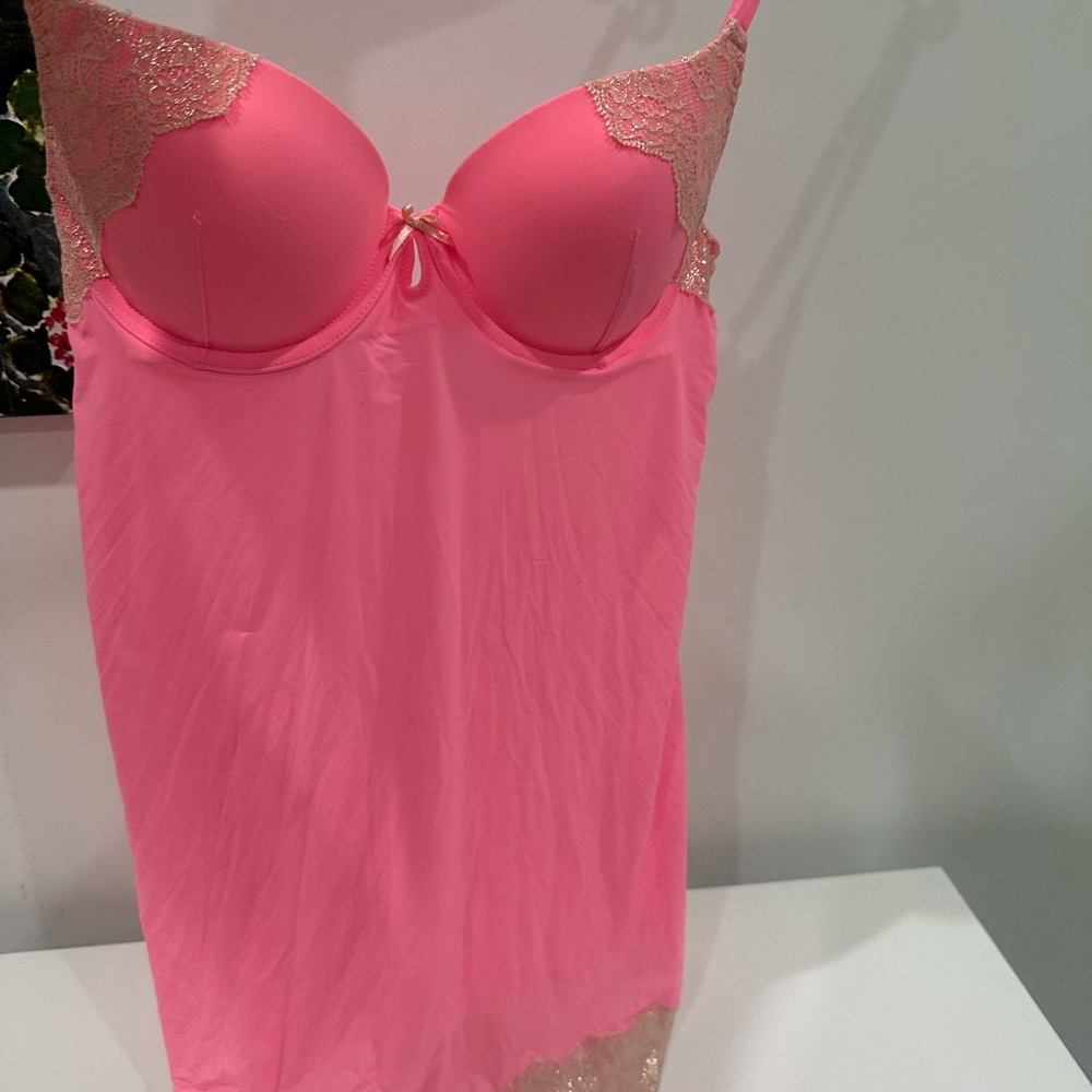 Victoria Secret Pink Lace Trim Chemise